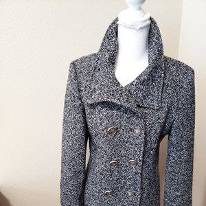 SP Asymmetric Wool/tweed crossbody Coat Sz6